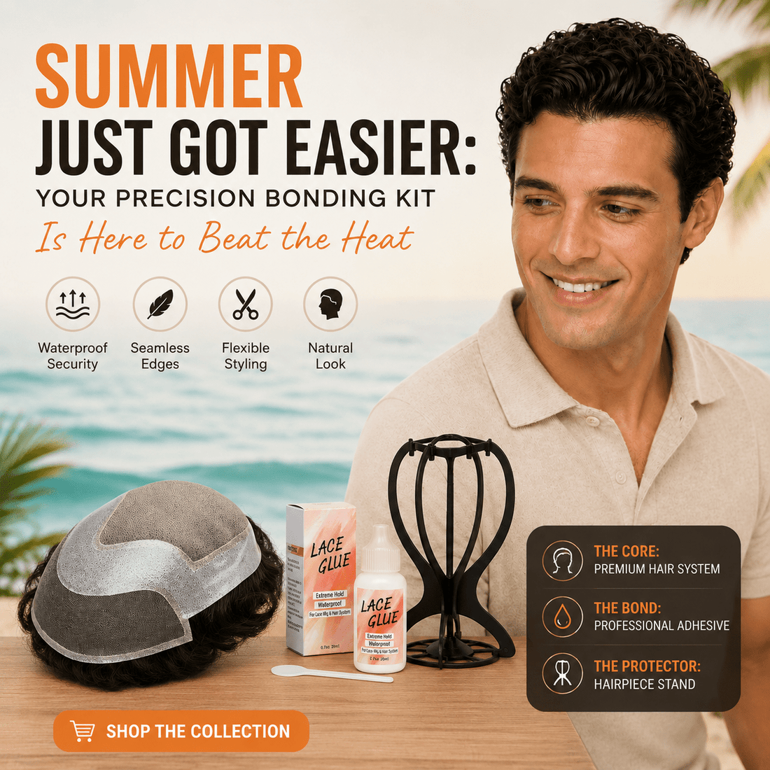 Summer Just Got Easier: Your Glue-On Wig Kit Is Here to Beat the Heat