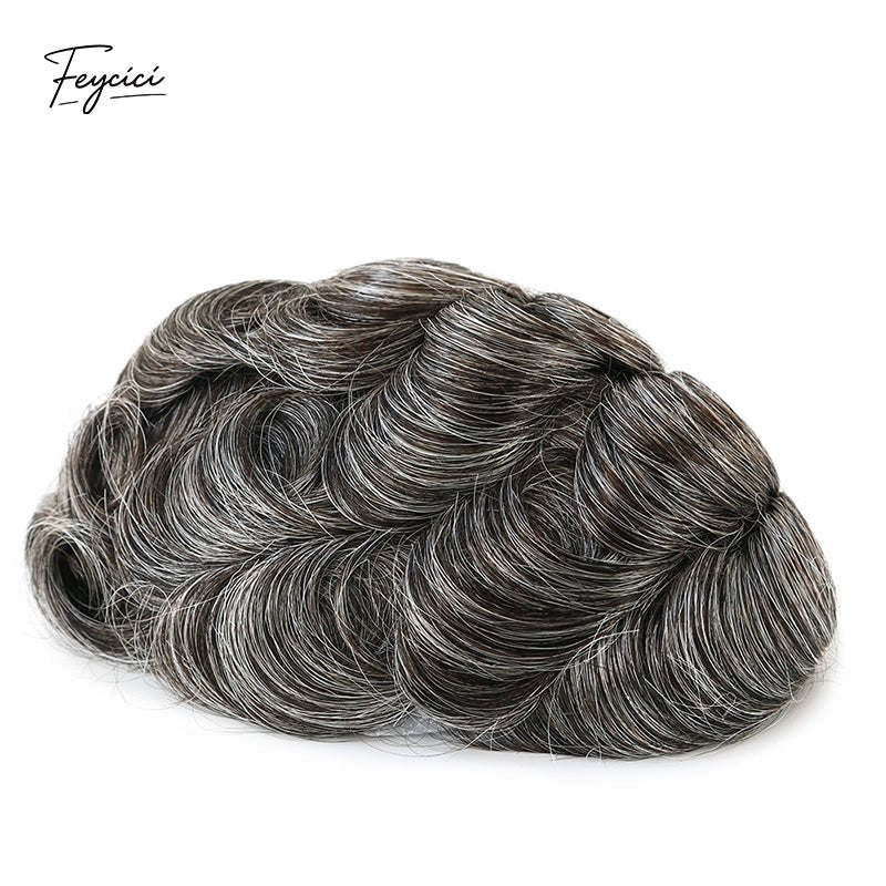 0.03mm Ultra-Thin Skin Men’s Hair System - Invisible V-Loop Bio-Scalp Toupee2