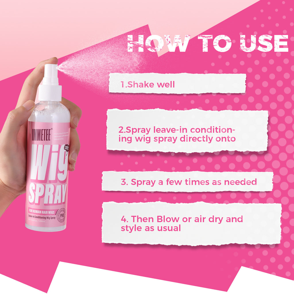 2-in-1 Leave-In Conditioning Wig Spray (8.45fl.oz/250ml) - pH Balanced Bio-Care