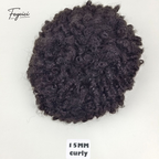 Mens Multi-Texture Wool Curl Toupee - Full PU Skin Base Hair System with Reverse Split Knot