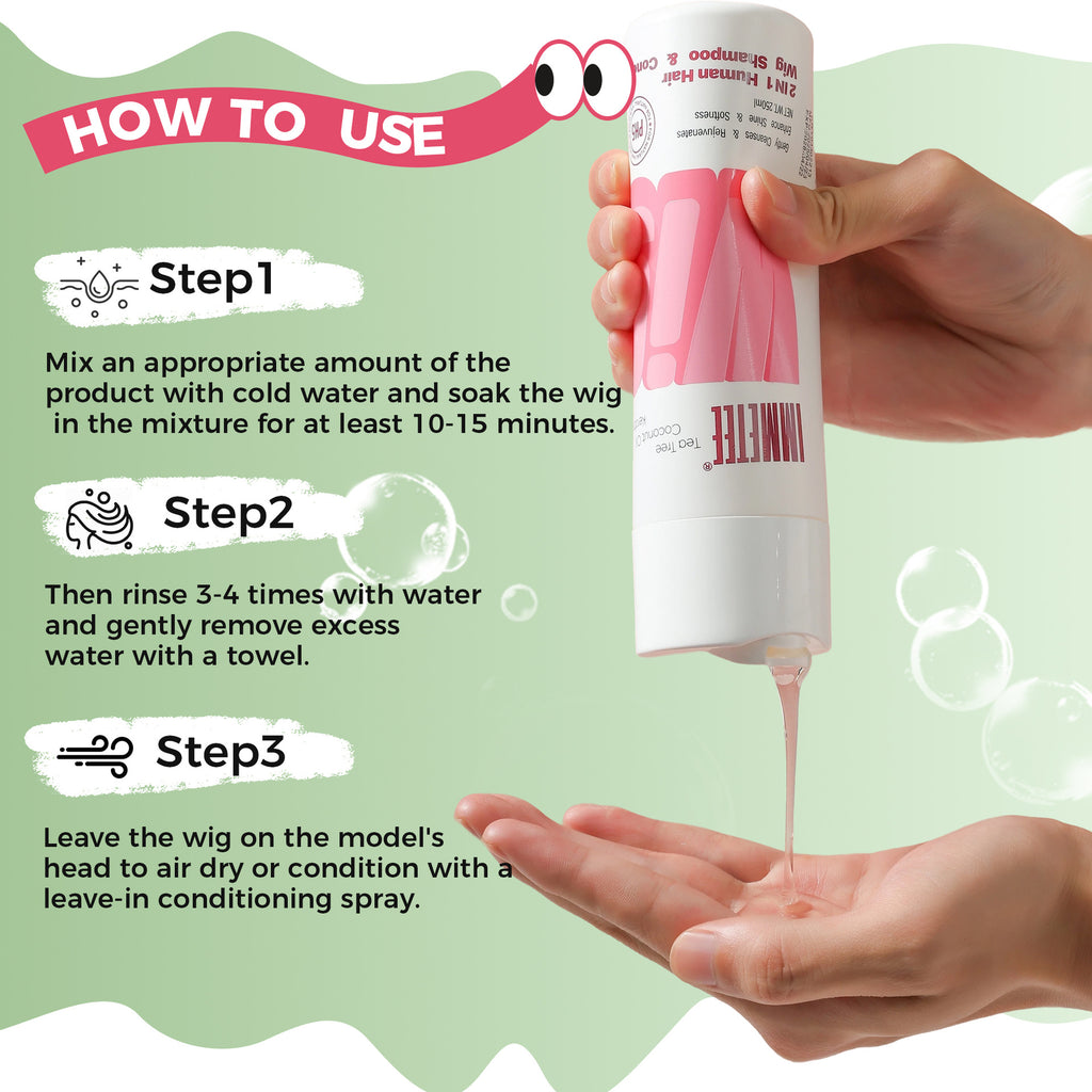 2-in-1 Leave-In Conditioning Wig Spray (8.45fl.oz/250ml) - pH Balanced Bio-Care