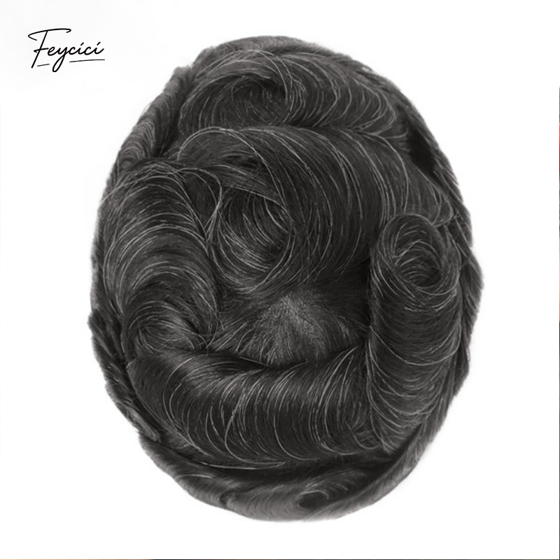 8"x10" Super Thin Skin Hair System for Men –Natural Hair Piece V Loop Toupe -Free Style