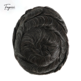 8"x10" Mono with Poly Hair System for Men –Natural Hair Piece 130% Density Toupee -Free Style