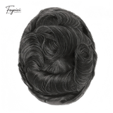 Feycici 8x10 inch invisible thin skin hair system for men with natural hair and V-loop front, designed for daily wear.