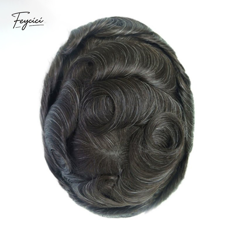 8"x10" Super Thin Skin Hair System for Men –Natural Hair Piece V Loop Toupe -Free Style