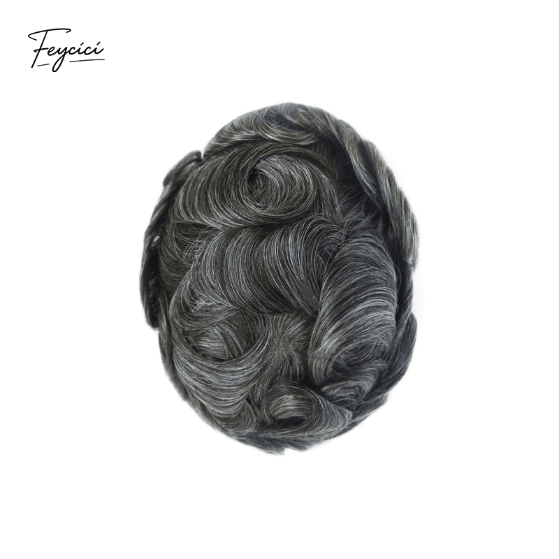 Classic Thin Skin Men’s Hair System - 0.12mm Durable Bio-Skin Toupee with V-Loop Front