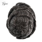 8"x10" Mono with Poly Hair System for Men –Natural Hair Piece 130% Density Toupee -Free Style
