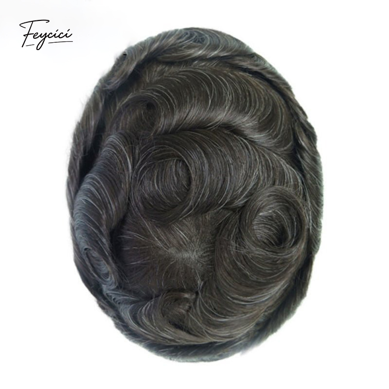 8"x10" Super Thin Skin Hair System for Men –Natural Hair Piece V Loop Toupe -Free Style
