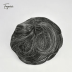 Mens Bio-Skin Toupee - 0.06-0.08mm Full PU V-Loop Knotless Human Hair Replacement System