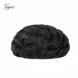 Feycici invisible PU hair system for men with natural full hand-tied hair, ultra 0.12mm thickness, designed for seamless coverage.