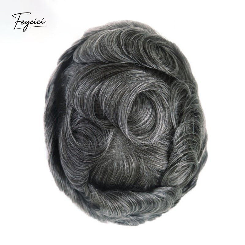 8"x10" Super Thin Skin Hair System for Men –Natural Hair Piece V Loop Toupe -Free Style