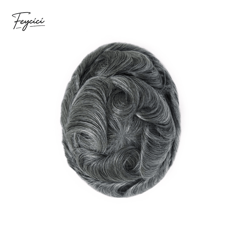 8"x10" Ultra Thin Skin Men's Toupee - V-Loop Invisible Hair System