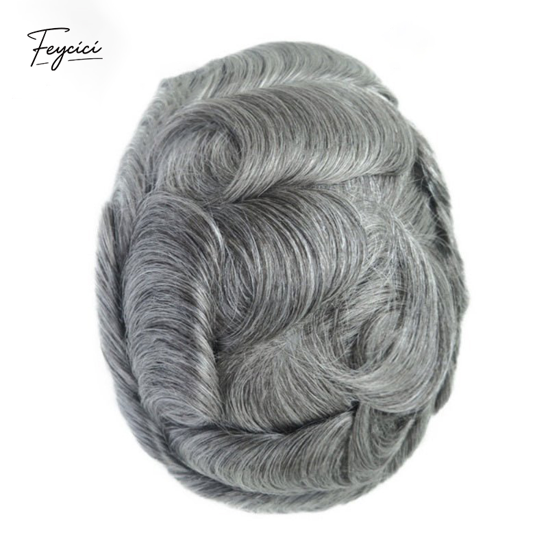 8"x10" Super Thin Skin Hair System for Men –Natural Hair Piece V Loop Toupe -Free Style