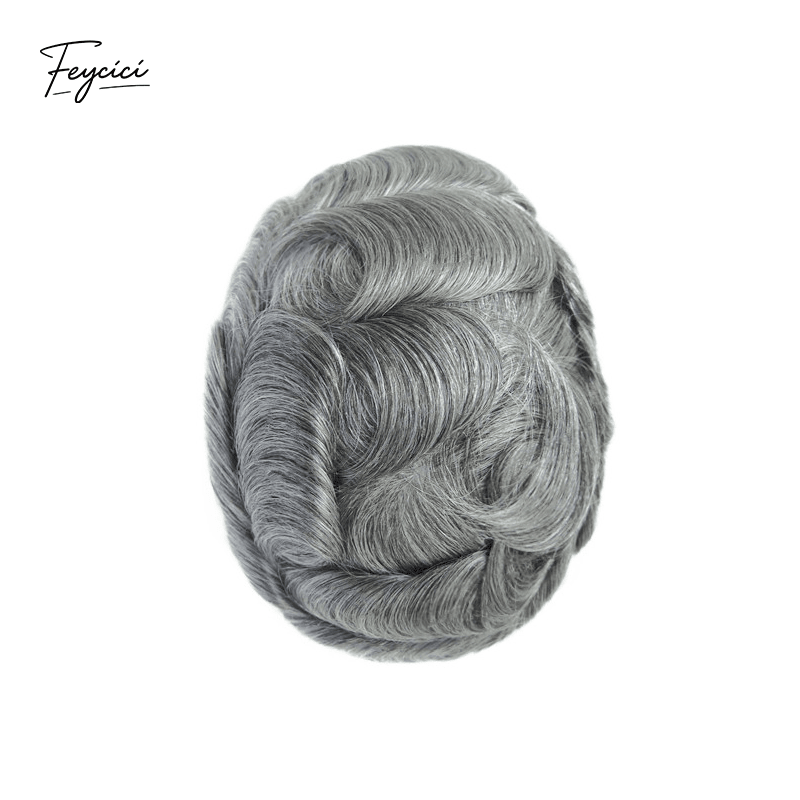 Classic Thin Skin Men’s Hair System - 0.12mm Durable Bio-Skin Toupee with V-Loop Front