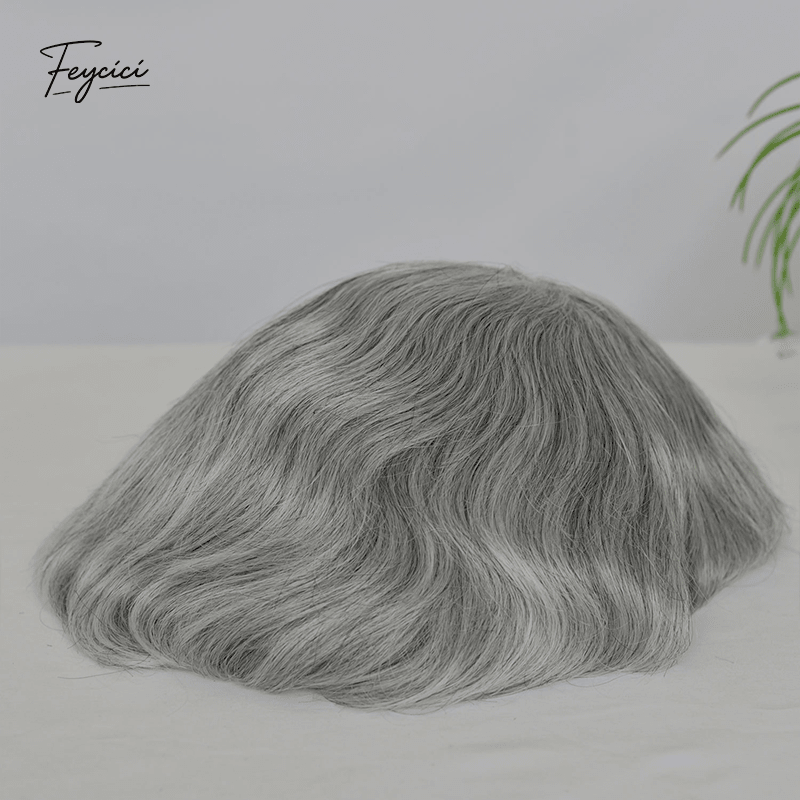Air-Lace Series - 10x8" Full Swiss Lace Hand-Tied Men's Toupee