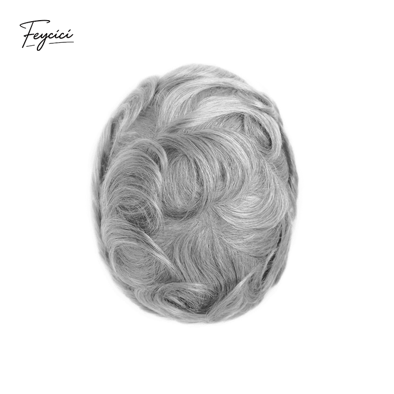 Classic Thin Skin Men’s Hair System - 0.12mm Durable Bio-Skin Toupee with V-Loop Front