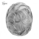 Feycici 8x10 inch invisible thin skin hair system for men with V loop front, natural look, daily wear men's hairpiece.