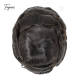 8"x10" Thin Skin Hair System for Men –Natural Hair Piece V Loop Toupee- Daily Wear