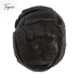 8"x10" Mono with Poly Hair System for Men –Natural Hair Piece 130% Density Toupee -Free Style