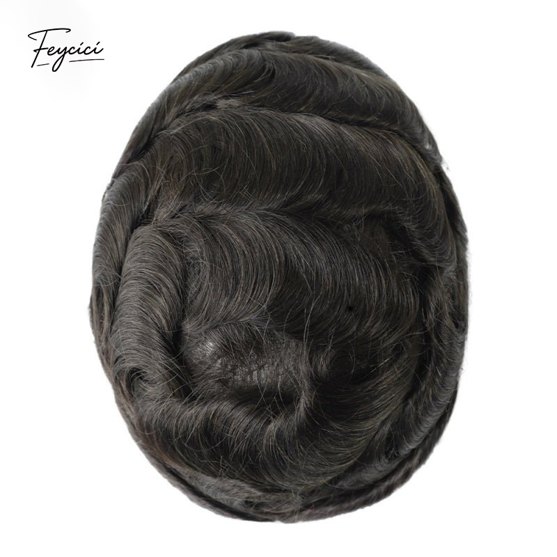 8"x10" Thin Skin Hair System for Men –Natural Hair Piece V Loop Toupe -Free Style