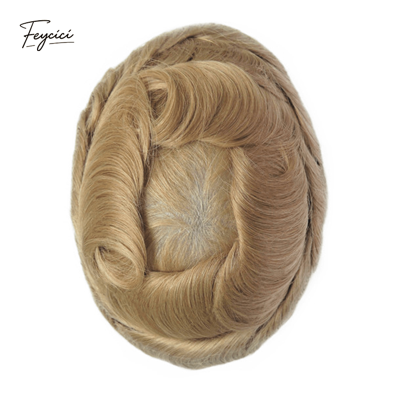 Classic Thin Skin Men’s Hair System - 0.12mm Durable Bio-Skin Toupee with V-Loop Front
