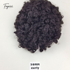 Mens Multi-Texture Wool Curl Toupee - Full PU Skin Base Hair System with Reverse Split Knot