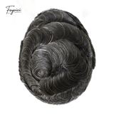 8"x10" Mono with Poly Hair System for Men –Natural Hair Piece 130% Density Toupee -Free Style