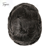 8"x10" Mono with Poly Hair System for Men –Natural Hair Piece 130% Density Toupee -Free Style