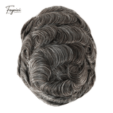 Classic Thin Skin Men’s Hair System - 0.12mm Durable Bio-Skin Toupee with V-Loop Front