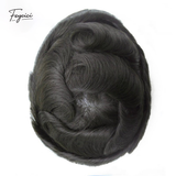 Feycici 8x10 inch super thin skin hair system for men with natural hair, V loop toupee, free styling options, realistic appearance