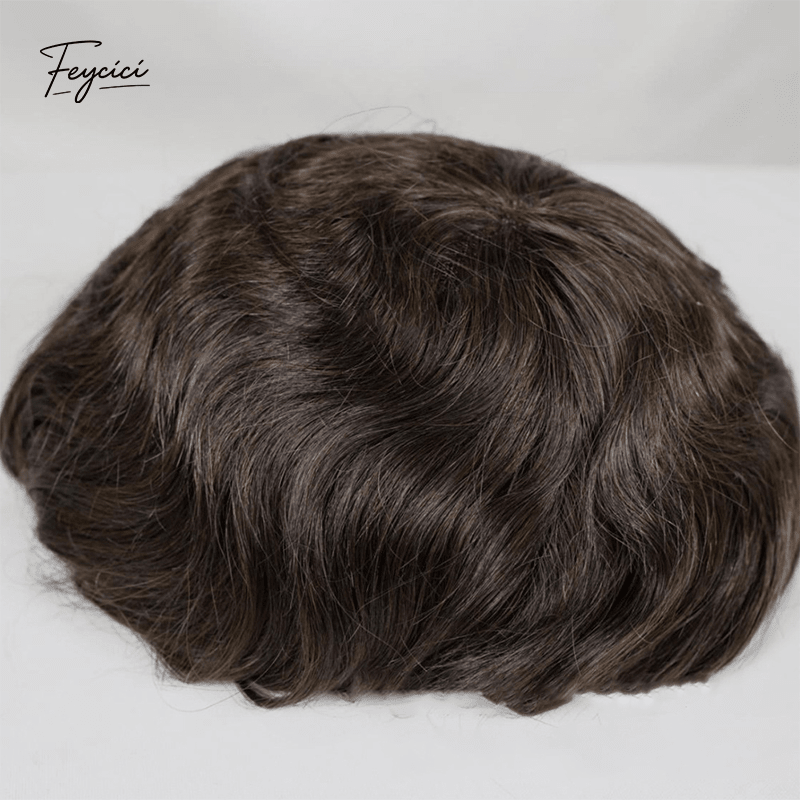Air-Lace Series - 10x8" Full Swiss Lace Hand-Tied Men's Toupee