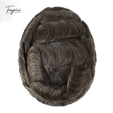 Feycici men's 8x10 inch mono with poly hair system featuring natural hair, 130% density, free style for a realistic look