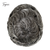 Feycici men's 8x10 inch mono with poly hair system featuring natural hair, 130% density, free style for a realistic look