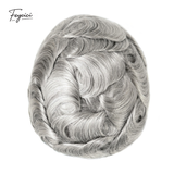 Feycici 8x10 inch mono with poly hair system for men, natural hair piece with 130% density, free style appearance