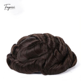 Feycici invisible full lace men's hair system with natural hand-tied hair, 130% density, designed for a seamless look