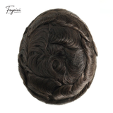 Feycici men's 8x10 inch mono with poly hair system, natural hair piece with 130% density, free style for a realistic look