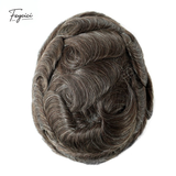 Feycici men's 8x10 inch mono with poly hair system featuring natural hair, 130% density, free style for versatile styling options.