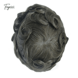Ultra-Thin Skin Men’s Hair System - 0.08mm V-Loop Knotless Bio-Skin Toupee (8"x10")