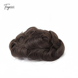 Feycici invisible PU hair system for men with natural full hand-tied hair, ultra 0.12mm thin hairpiece, realistic scalp appearance