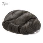 Mens Bio-Skin Toupee - 0.06-0.08mm Full PU V-Loop Knotless Human Hair Replacement System