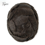 Feycici men's 8x10 inch mono with poly hair system featuring natural hair, 130% density, free style for a realistic look