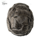 Feycici 8x10 inch mono with poly hair system for men, natural hair piece with 130% density, free style for a realistic look