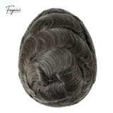 Feycici 8x10 inch mono with poly hair system for men featuring natural hair, 130% density, free style option