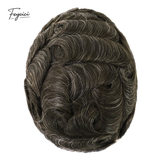 Feycici 8x10 inch invisible thin skin hair system for men with V loop front and full hand-tied natural hair piece