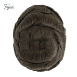 Feycici 8x10 inch mono with poly hair system for men, natural hair piece with 130% density, free style, realistic appearance