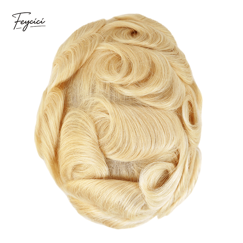 Ultra-Thin Skin Men’s Hair System - 0.08mm V-Loop Knotless Bio-Skin Toupee (8"x10")