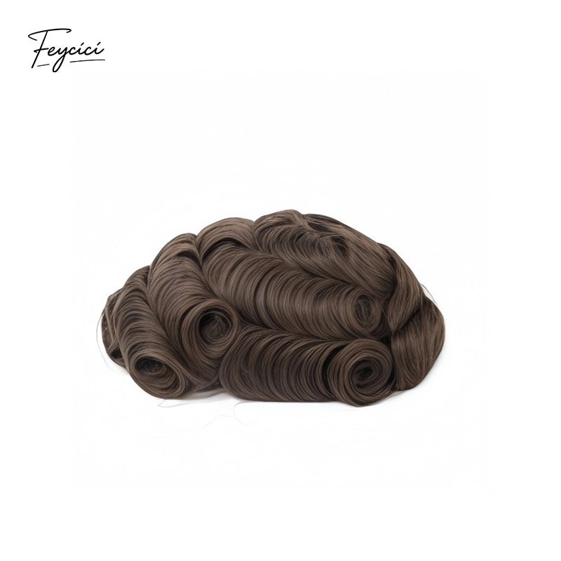 Invisible PU Hair System for Men –Natural Hair Piece Ultra 0.04mm Full Hand Tied Natural Hair Piece
