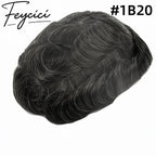 7*9 Pu Mens Wigs Baldness-Natural Hair Piece-Free Style Hair System Toupee3