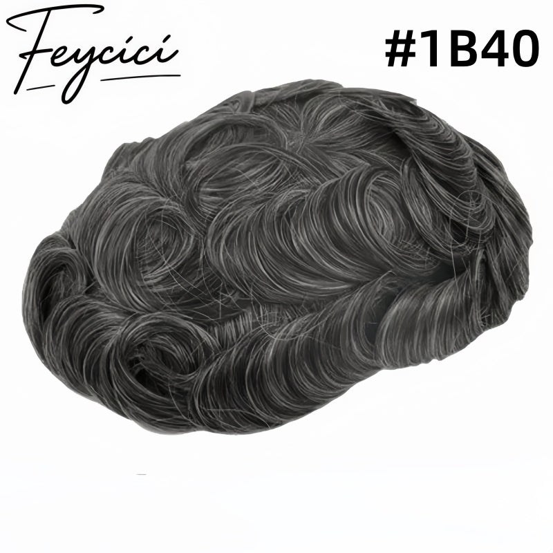 7*9 Pu Mens Wigs Baldness-Natural Hair Piece-Free Style Hair System Toupee5