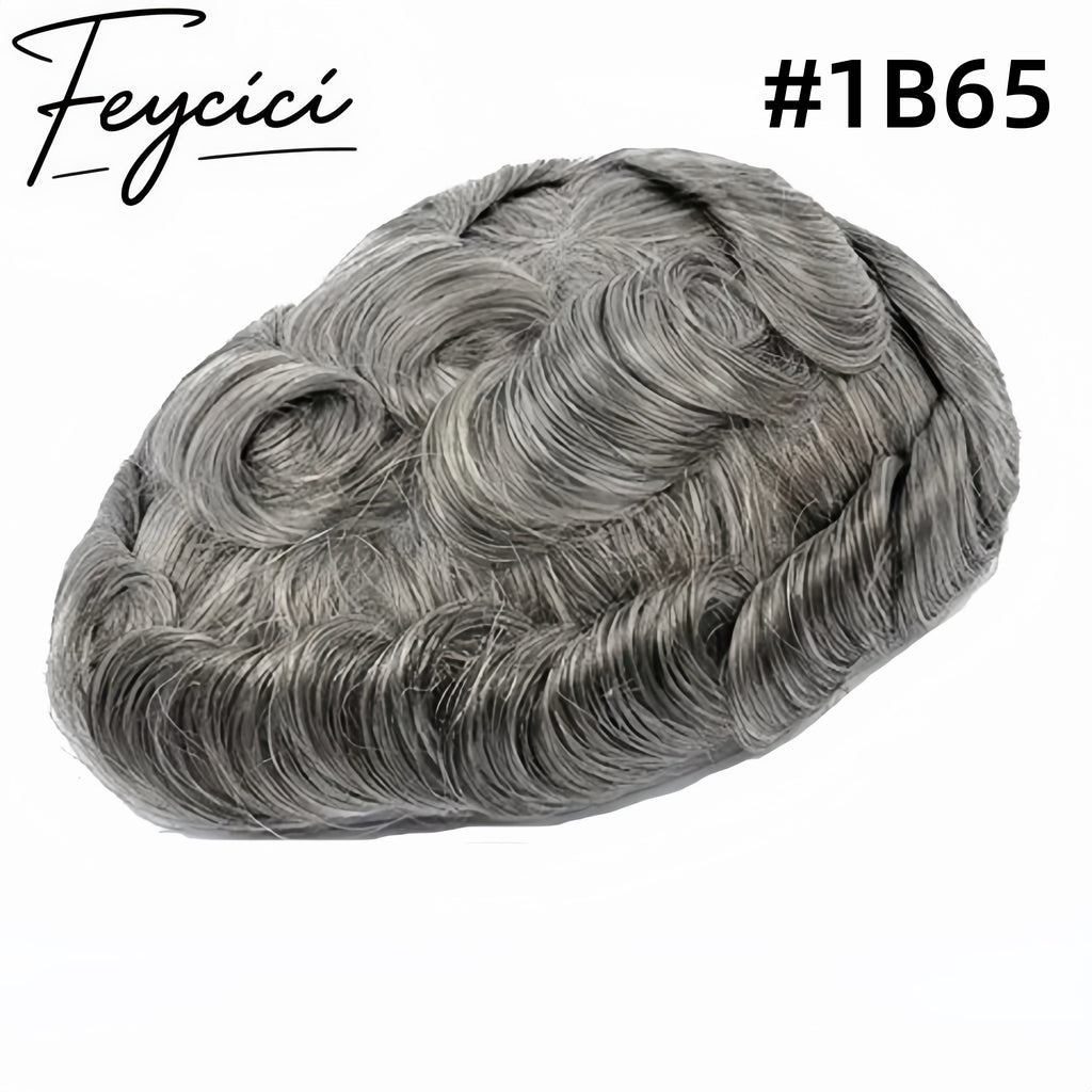 7*9 Pu Mens Wigs Baldness-Natural Hair Piece-Free Style Hair System Toupee7